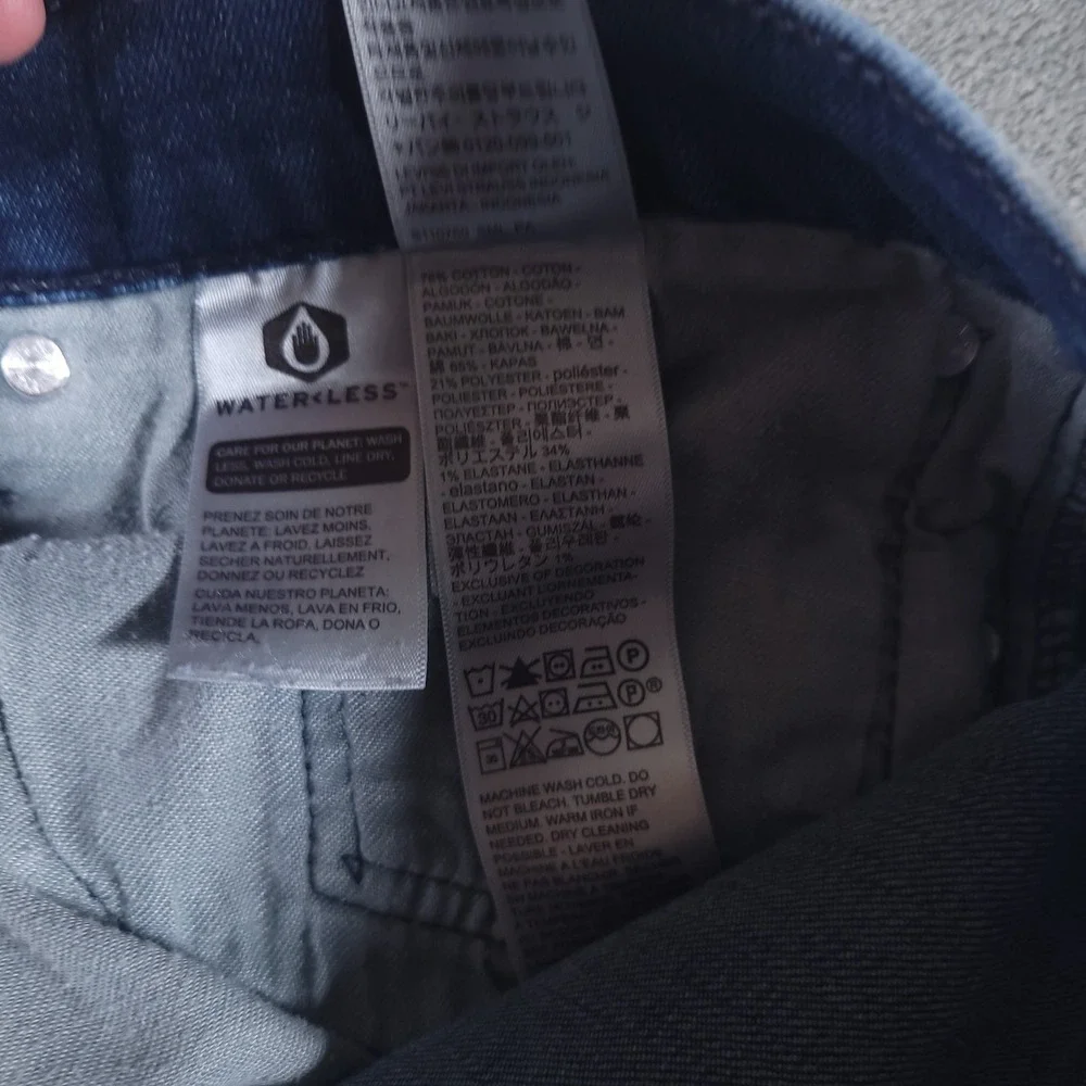 Levis 541‎ Jeans Mens 36x34 Athletic Stretch Indigo Blue Denim Distressed